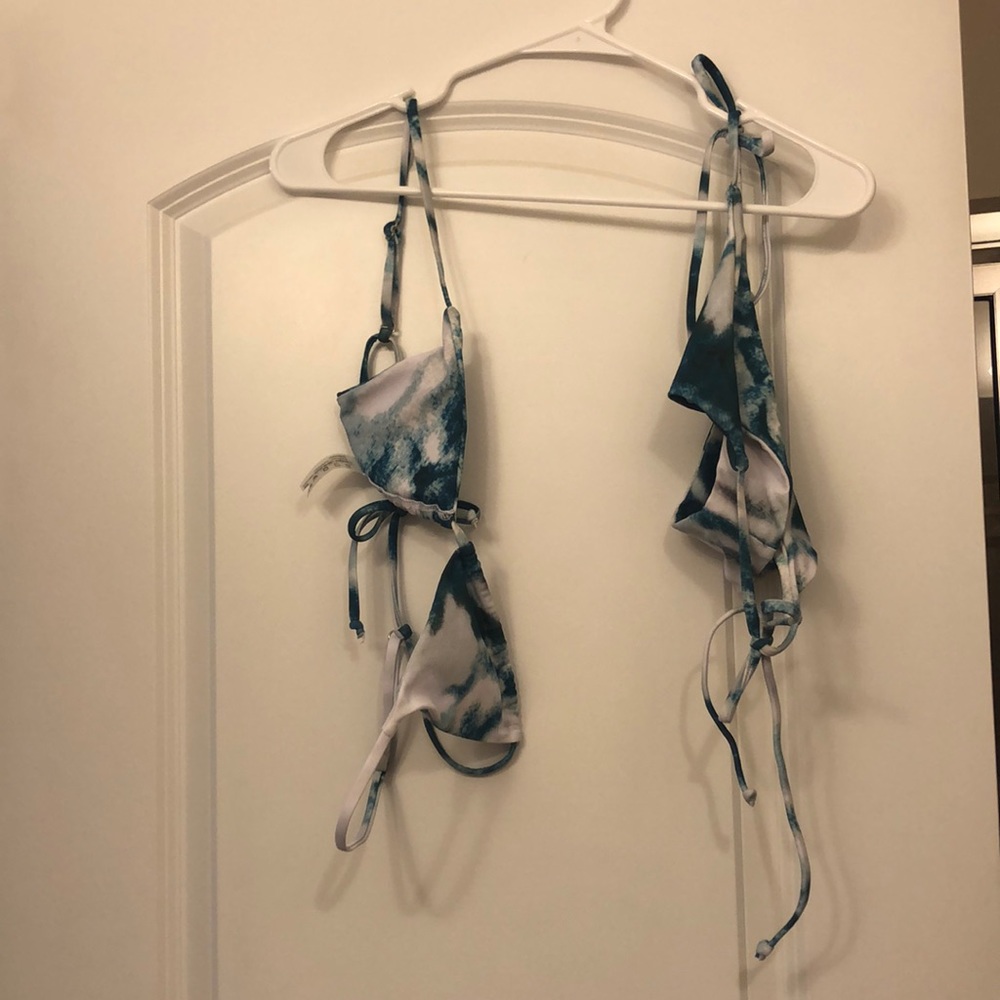 Zaful Blue Tie Dye Bikini Set (top & bottom)